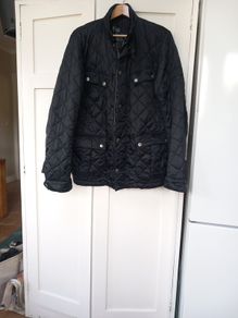 Barbour International Black Quilted Jkt. L. M/F