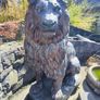 Large Stone Sitting Lions Pair Image 4