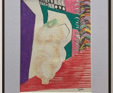 Original art Original Figurative Artwork on paper A4 Mounted contemporary Irish Art abstract painting