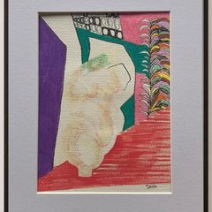 Original art Original Figurative Artwork on paper A4 Mounted contemporary Irish Art abstract painting