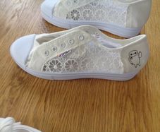 Ladies White, Summer Lightweight Soft Trainers for Sale
