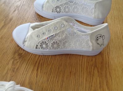 Ladies White, Summer Lightweight Soft Trainers for Sale
