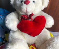 Large love heart bear