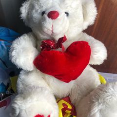 Large love heart bear