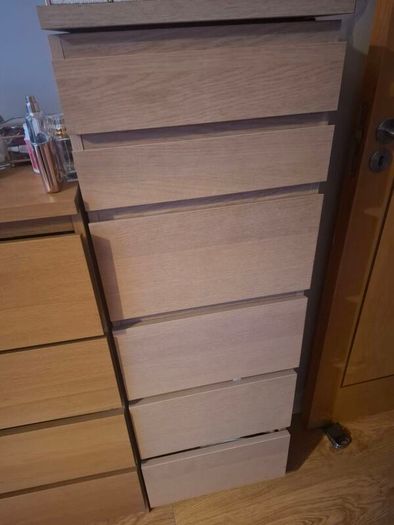 IKEA MALM 6 Drawer Chest with Jewellery Storage & Mirror