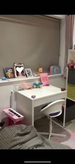 desk and chair