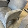 Pair of Designer Oaken Suede Lounge Chairs Ideal Image 6