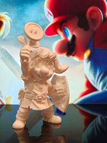 3D Printed Super Mario In A Zelda Outfit
