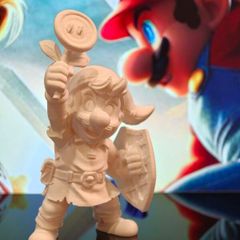 3D Printed Super Mario In A Zelda Outfit