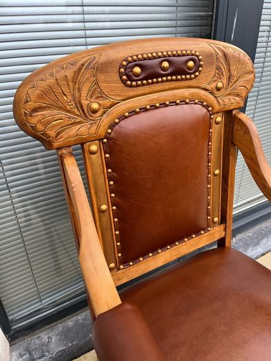 wood armchair vintage