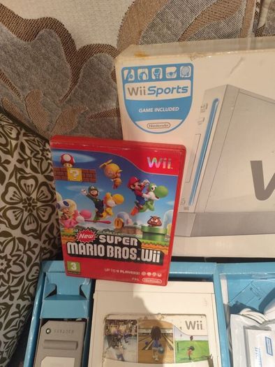 Wii Bundle Boxed with Sports and Mario Bros