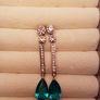Silver with Crystal drop earring Image 3