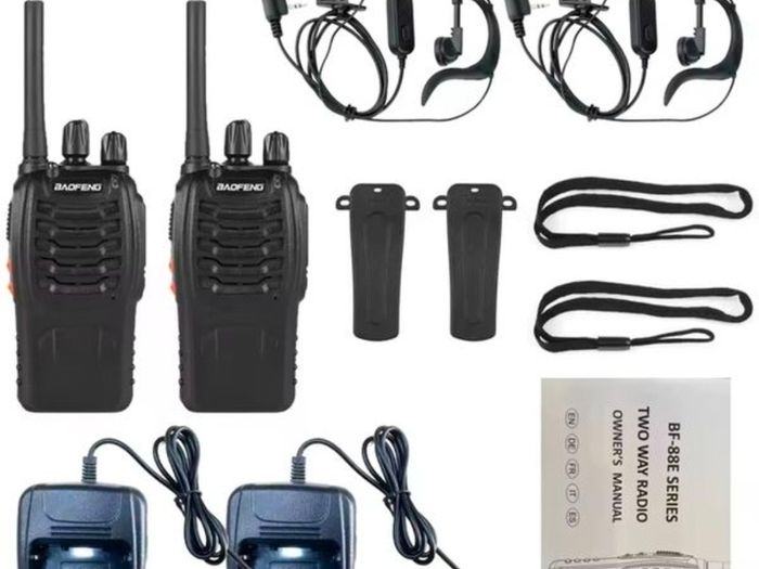 Baofeng 2PCS Handheld Two Way Radio TH-888S PMR Portable Walkie Talkies for Security Events Hiking Biking Camping
