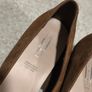5th AVENUE Real Suede Tan / Brown Pointed Low Block Heels Size 38 (UK 5) Image 4