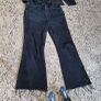 vintage black figured jacket fur collar Image 8