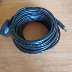 USB 2.0 Active Repeater Cable, specifically a PTC 32Ft (roughly 10 meters) model designed to extend USB signal range