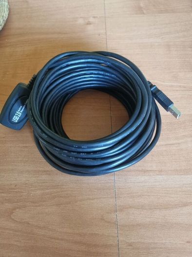 USB 2.0 Active Repeater Cable, specifically a PTC 32Ft (roughly 10 meters) model designed to extend USB signal range
