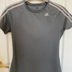Adidas 3-Stripes Fitted T-Shirt Grey Size M