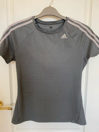 Adidas 3-Stripes Fitted T-Shirt Grey Size M