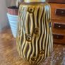 Vintage Celtic Kilrush Vase Wavy Bark Pattern Mustard Glaze 6 inch Image 4