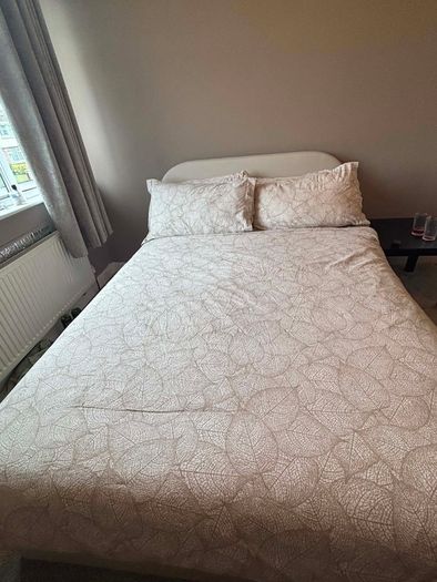 Ottoman double bed brand new off white colour