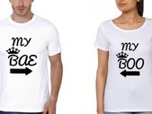 My Bae And My Boo Love Couple T-shirts Great Gift Present For Valentines Day Idea