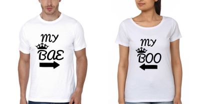 My Bae And My Boo Love Couple T-shirts Great Gift Present For Valentines Day Idea