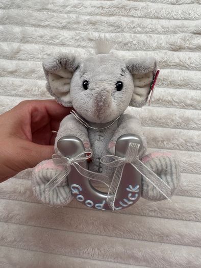 Elliot & Buttons Elephant Plush Good Luck Lucky Horseshoe approx.14 cm. Please see photos