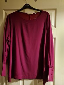 PLUS SIZE (22) NEXT Pink Chiffon Blouse. New