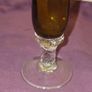 Matching pair of Antique Amber Glass Vases Image 3