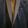 Mens navy velvet tuxedo jacket Image 3