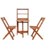 3 Piece Folding Bistro Set Solid Acacia Wood Image 2