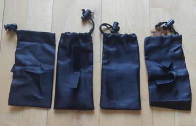 Small drawstring bag with velcro closure for attachment