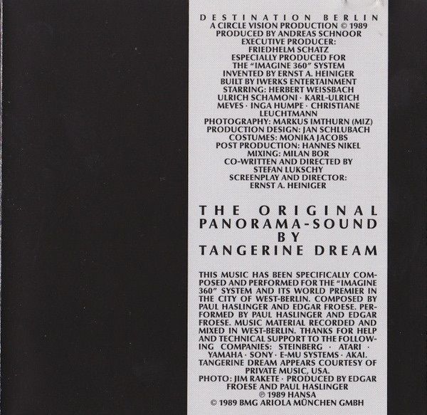 Tangerine Dream  |  Destination  Berlin
