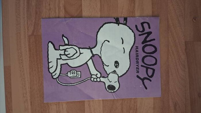 Vintage 1989 Snoopy Hair Dryer