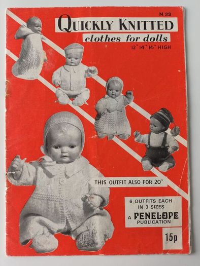 Knitting Booklet - Copy- Baby Doll Clothes - 6 Outfits - Penelope N33