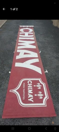 Chimay poster cloth banner sign ,,lovely advertising Belgium beer sign banner ,cloth,,nice in any home bar or man cave pub restaurant garage etc,,,see pictures for condition, sold as is ,buyer collects or pays postage thank you, over 30ft long
