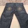 womens GUESS PREMIUM Bootcut black stretchy denim jeans gold embroidery  Size W 32 L 30 A1 Image 10