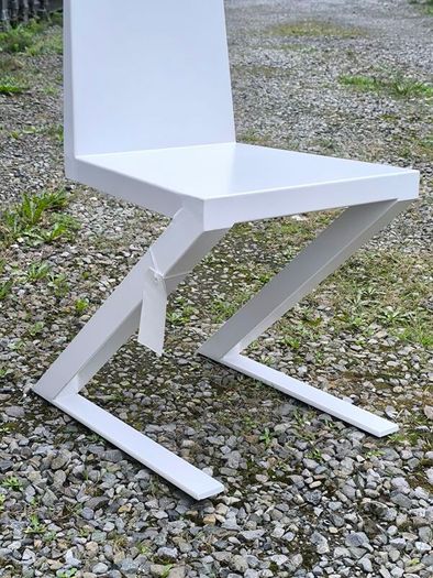 Minimalist Brutalist Metal "Shadow Chair"  Unique Artist One-Off