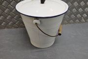 white enamel bucket