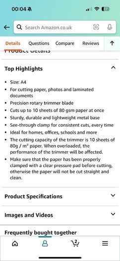 Amazon Basic paper cutter or trimmer A4