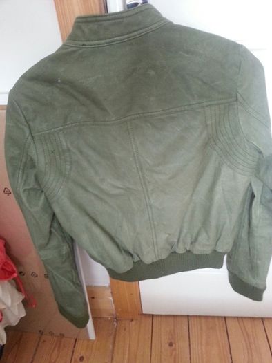 Green leather jacket