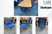 7 x Steelcase Blue Meeting Chairs