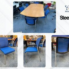 7 x Steelcase Blue Meeting Chairs