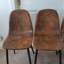 4x Suede Dining Chairs Image 2
