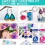 Epoxy Resin Kit for Beginners - Epoxy Resin Jewellery Making Starter Kit with Silicone Mold, Resin Pigment, Gold Flakes, Measuring Cup,Coating and Casting Art Resin Image 3