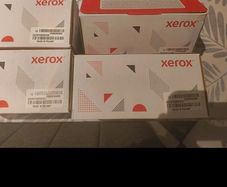 xerox toner cartridges in colours blue, yellow, black and red