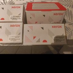 xerox toner cartridges in colours blue, yellow, black and red