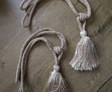 2 Tassel tie backs - gold color