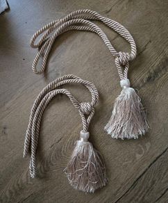 2 Tassel tie backs - gold color